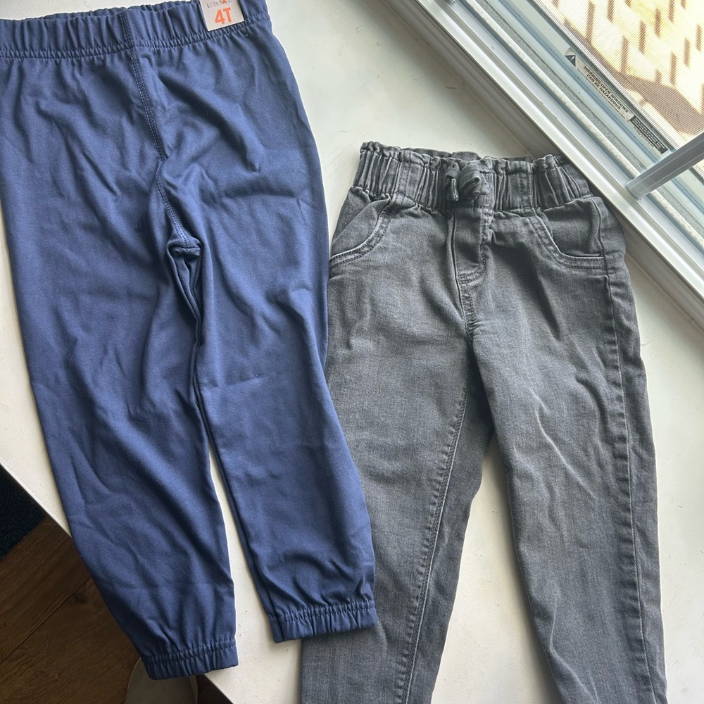 2 pairs pf 4T pants, both new